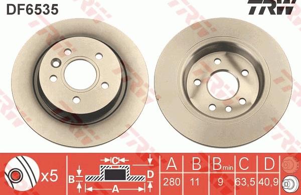 TRW DF6535 - Discofreno autozon.pro