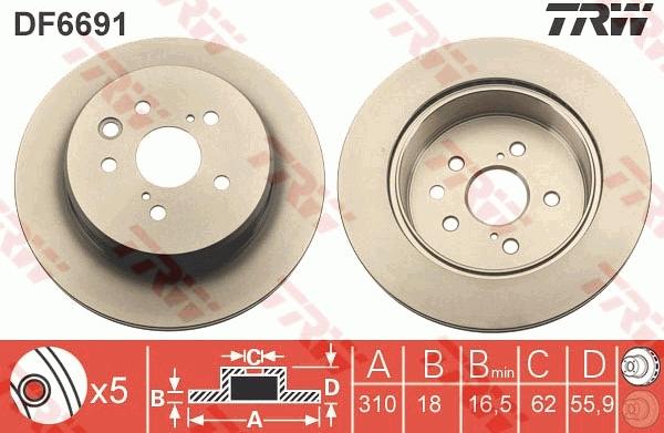 TRW DF6691 - Discofreno autozon.pro