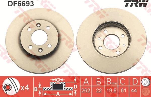 TRW DF6693 - Discofreno autozon.pro