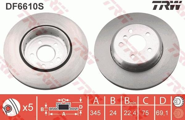 TRW DF6610S - Discofreno autozon.pro