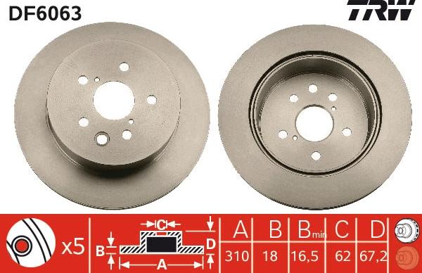 TRW DF6063 - Discofreno autozon.pro