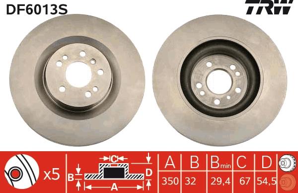 TRW DF6013S - Discofreno autozon.pro