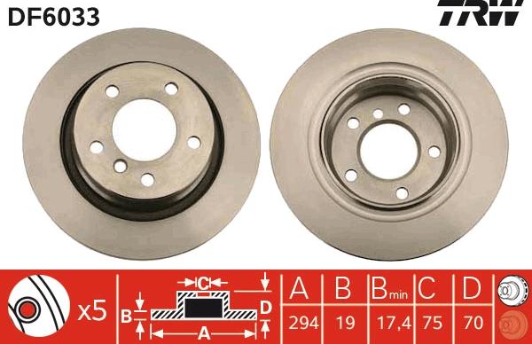 TRW DF6033 - Discofreno autozon.pro