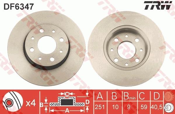 TRW DF6347 - Discofreno autozon.pro