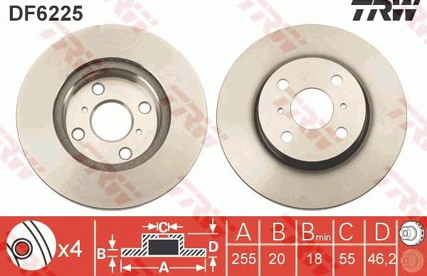 TRW DF6225 - Discofreno autozon.pro