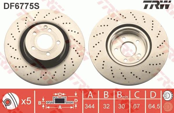 TRW DF6775S - Discofreno autozon.pro