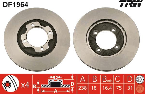 TRW DF1964 - Discofreno autozon.pro