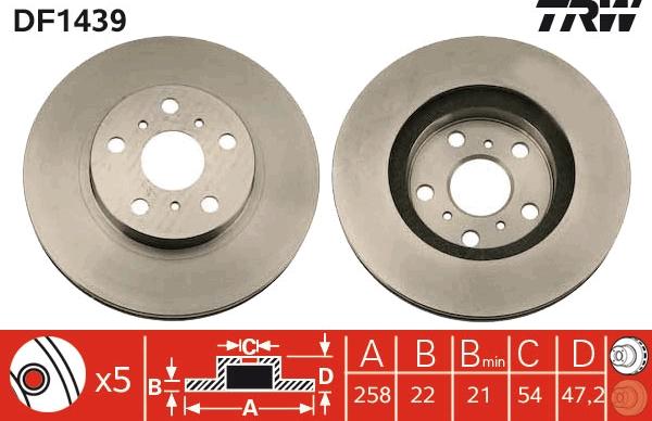 TRW DF1439 - Discofreno autozon.pro