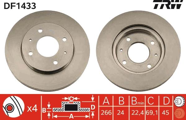 TRW DF1433 - Discofreno autozon.pro