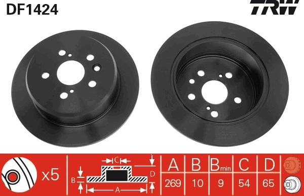 TRW DF1424 - Discofreno autozon.pro