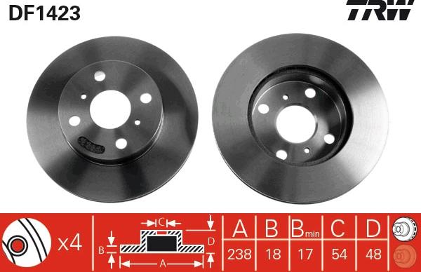 TRW DF1423 - Discofreno autozon.pro