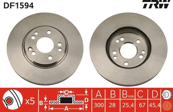 TRW DF1594 - Discofreno autozon.pro