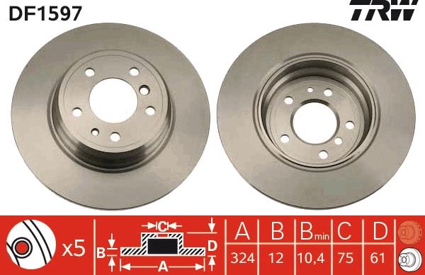 TRW DF1597 - Discofreno autozon.pro