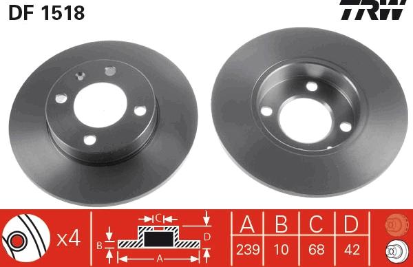 TRW DF1518 - Discofreno autozon.pro