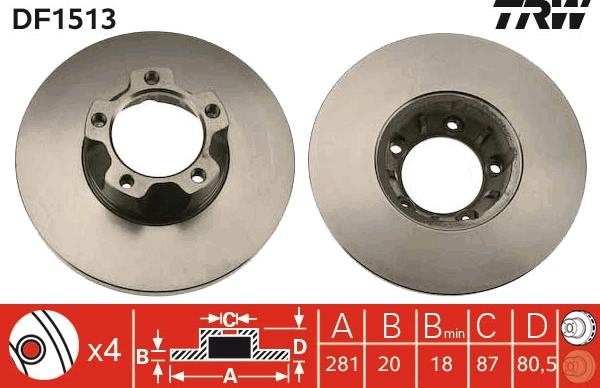 TRW DF1513 - Discofreno autozon.pro