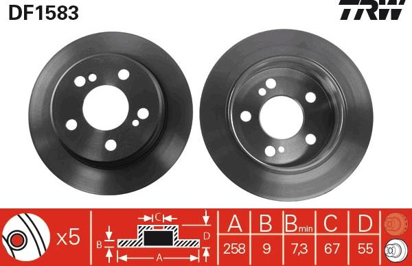 TRW DF1583 - Discofreno autozon.pro