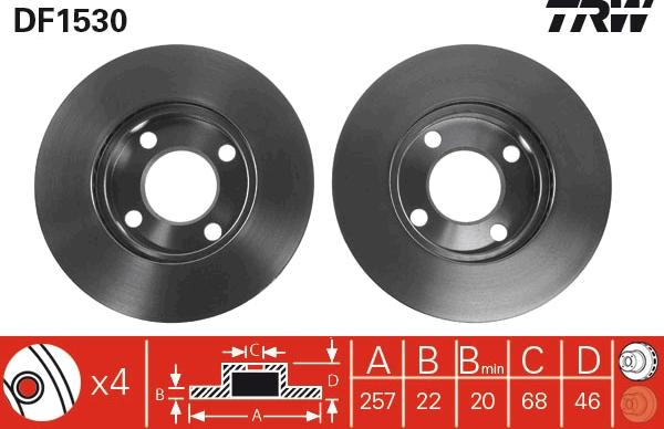 TRW DF1530 - Discofreno autozon.pro