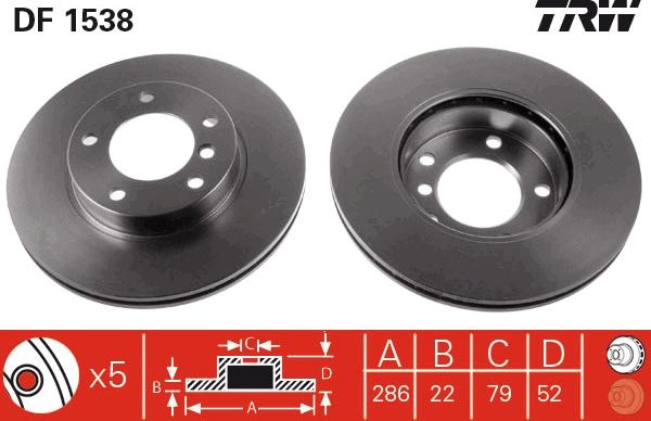 TRW DF1538 - Discofreno autozon.pro