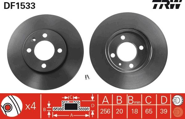 TRW DF1533 - Discofreno autozon.pro