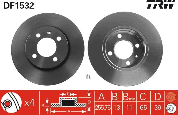 TRW DF1532 - Discofreno autozon.pro