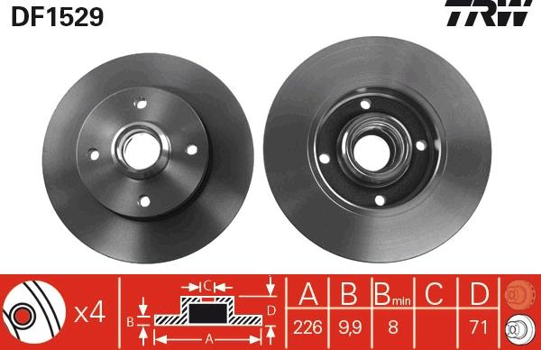 TRW DF1529 - Discofreno autozon.pro