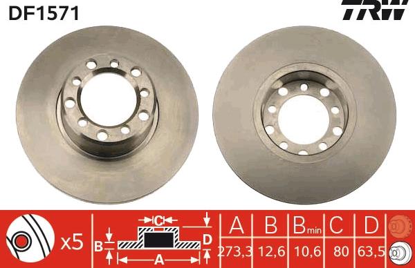 TRW DF1571 - Discofreno autozon.pro