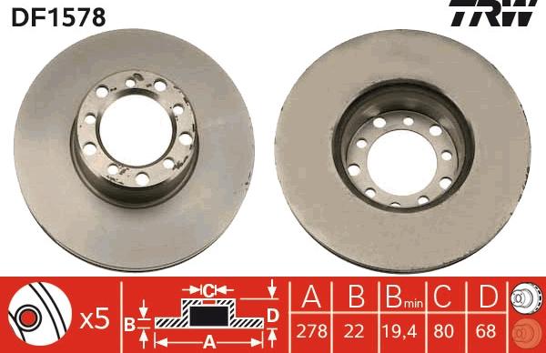 TRW DF1578 - Discofreno autozon.pro