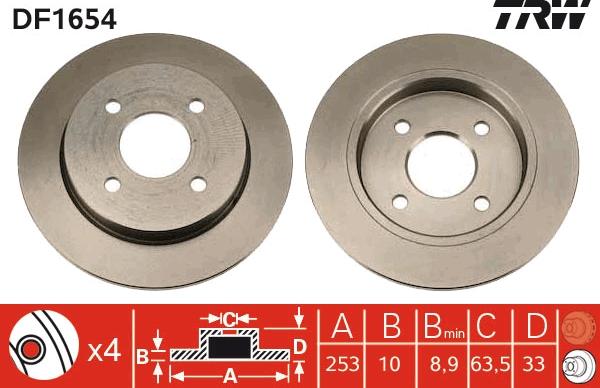 TRW DF1654 - Discofreno autozon.pro