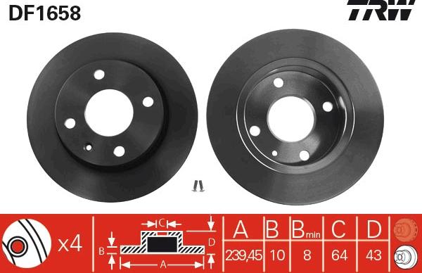 TRW DF1658 - Discofreno autozon.pro