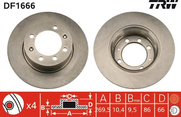 TRW DF1666 - Discofreno autozon.pro