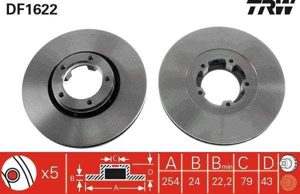 TRW DF1622 - Discofreno autozon.pro