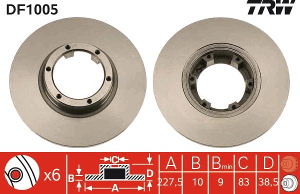 TRW DF1005 - Discofreno autozon.pro