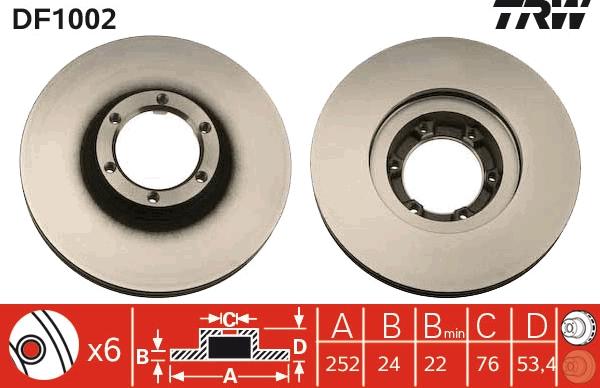 TRW DF1002 - Discofreno autozon.pro