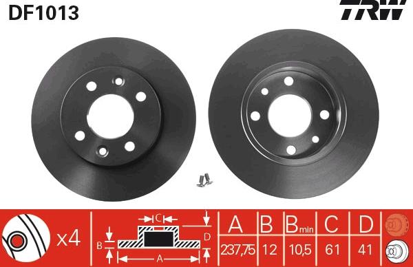 TRW DF1013 - Discofreno autozon.pro