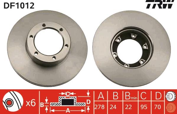 TRW DF1012 - Discofreno autozon.pro