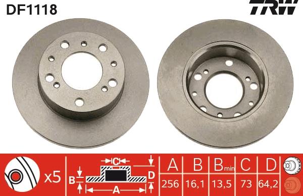 TRW DF1118 - Discofreno autozon.pro