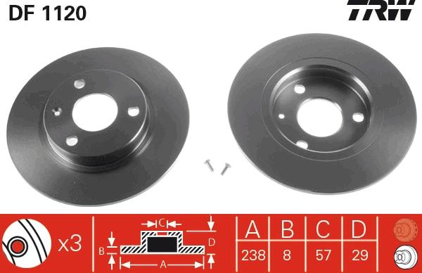 TRW DF1120 - Discofreno autozon.pro