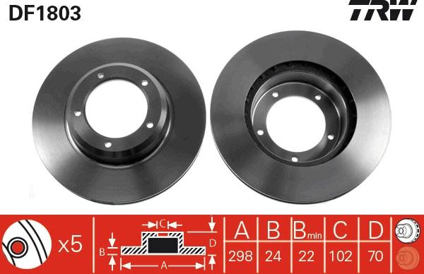 TRW DF1803 - Discofreno autozon.pro