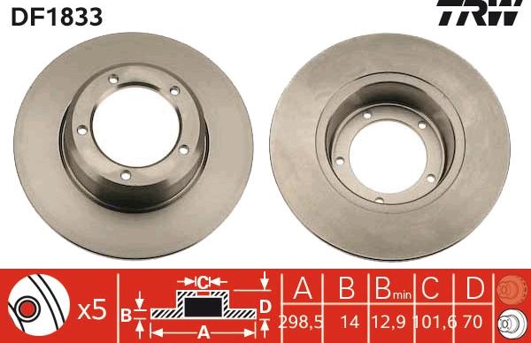 TRW DF1833 - Discofreno autozon.pro