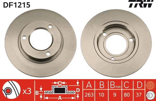 TRW DF1215 - Discofreno autozon.pro