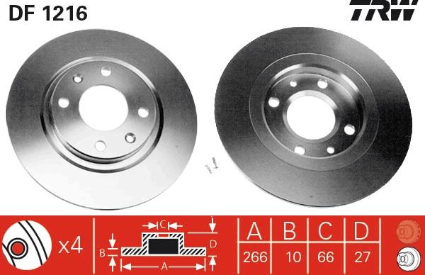 TRW DF1216 - Discofreno autozon.pro