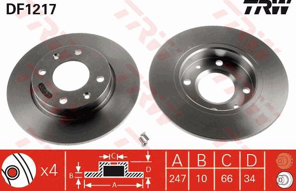 TRW DF1217 - Discofreno autozon.pro