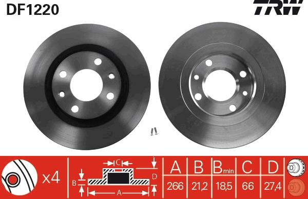 TRW DF1220 - Discofreno autozon.pro