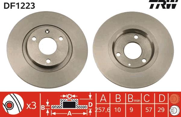 TRW DF1223 - Discofreno autozon.pro