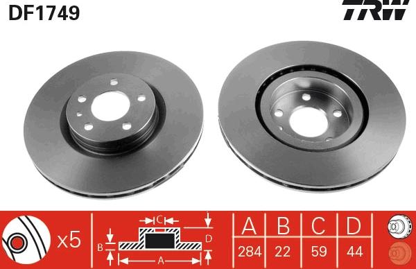 TRW DF1749 - Discofreno autozon.pro