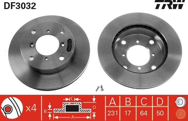 TRW DF3032 - Discofreno autozon.pro