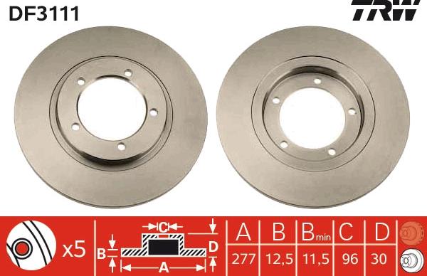 TRW DF3111 - Discofreno autozon.pro