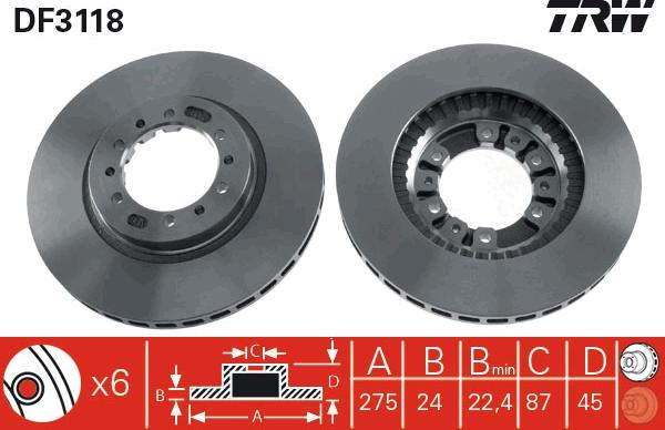 TRW DF3118 - Discofreno autozon.pro