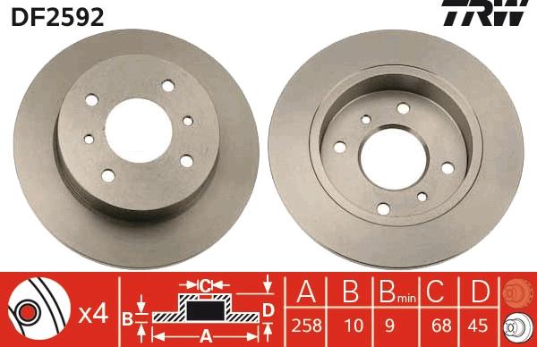 TRW DF2592 - Discofreno autozon.pro