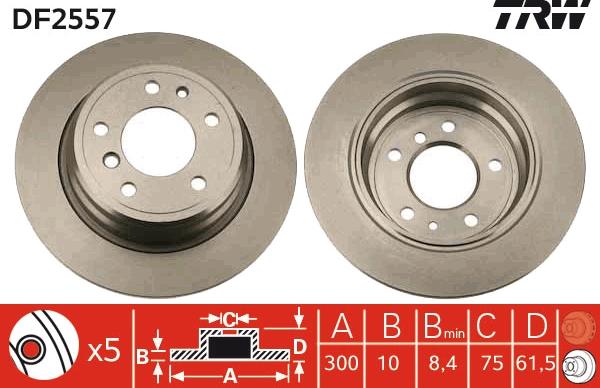 TRW DF2557 - Discofreno autozon.pro